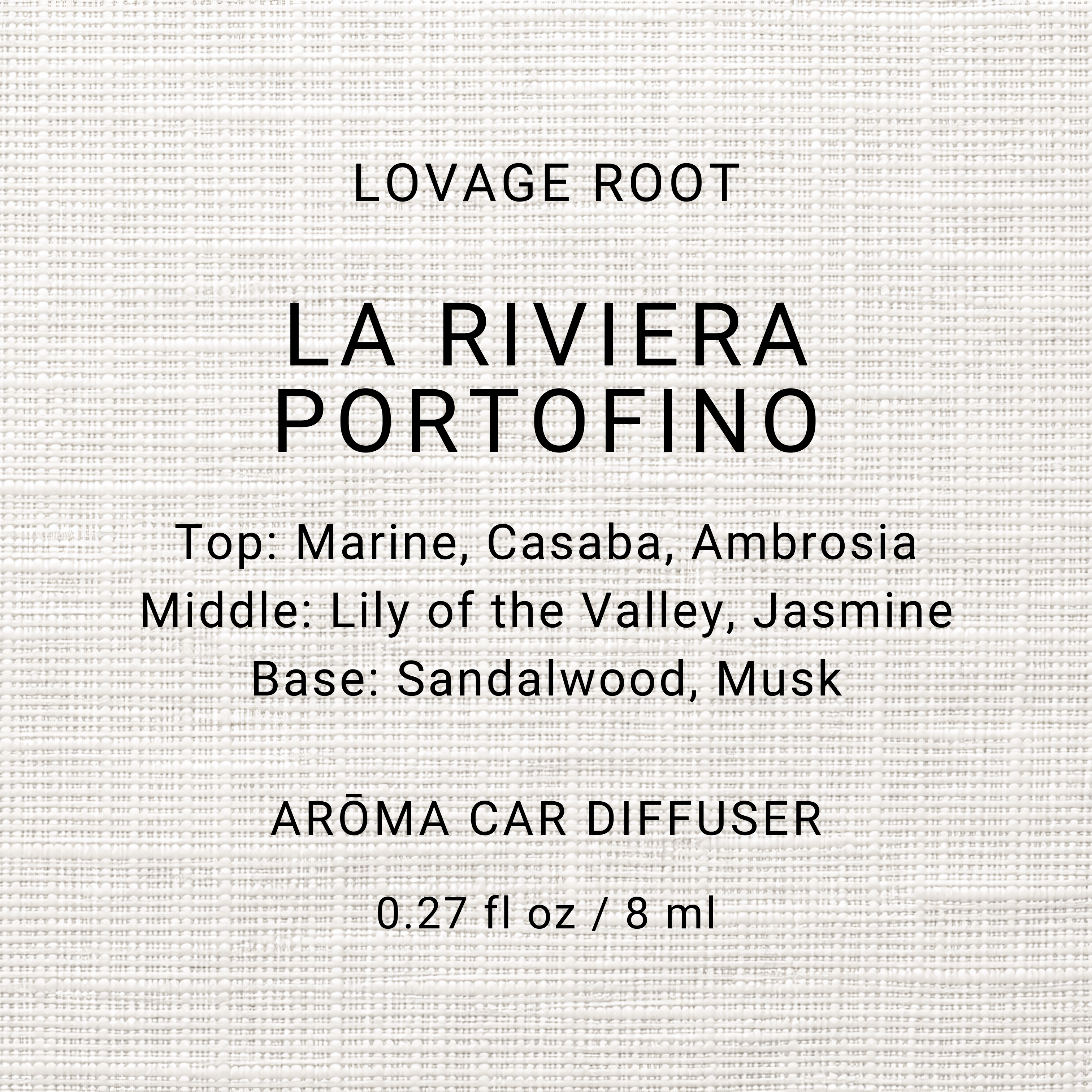 Arōma Car Diffuser-La Riviera Portofino