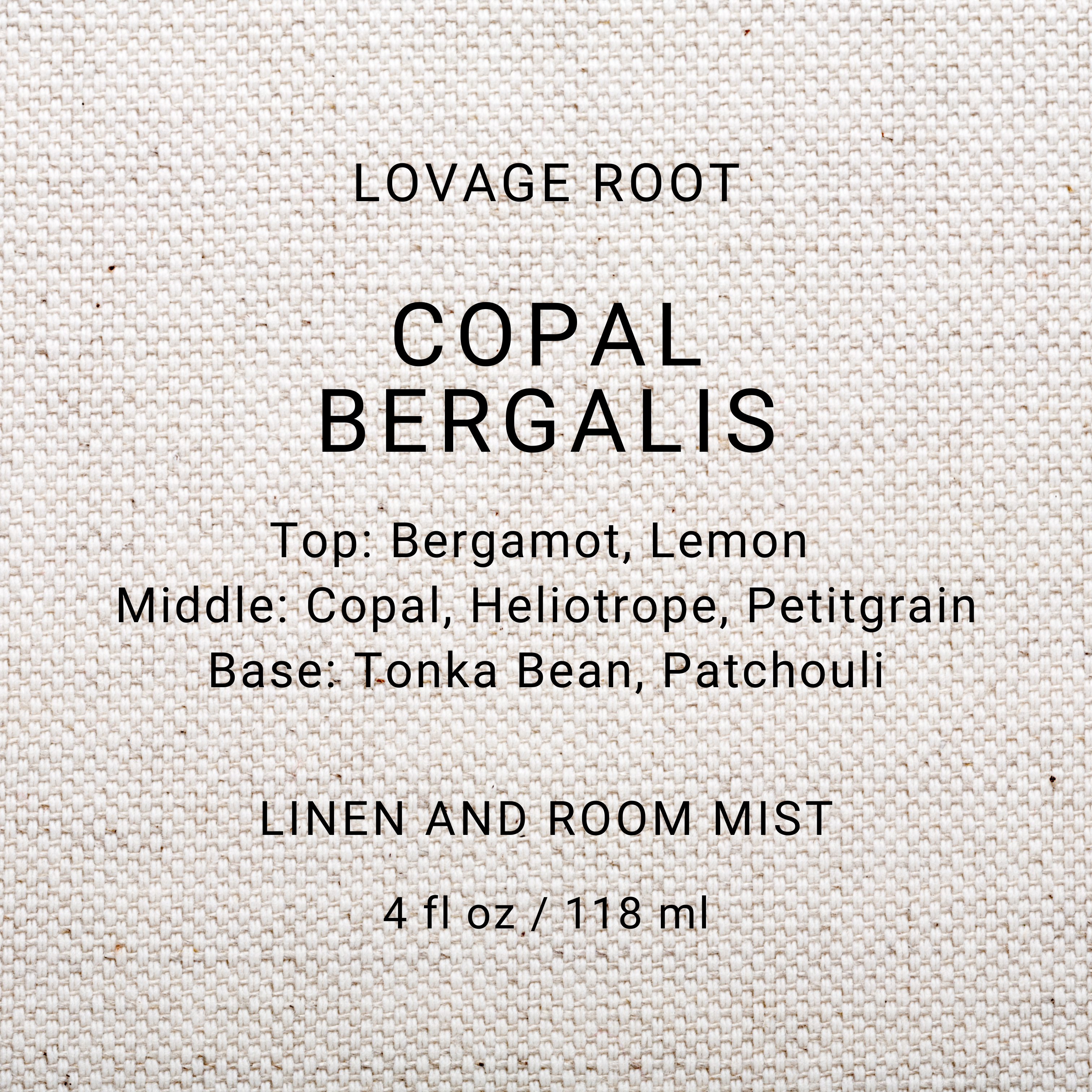 Linen and Room Mist-Copal Bergalis