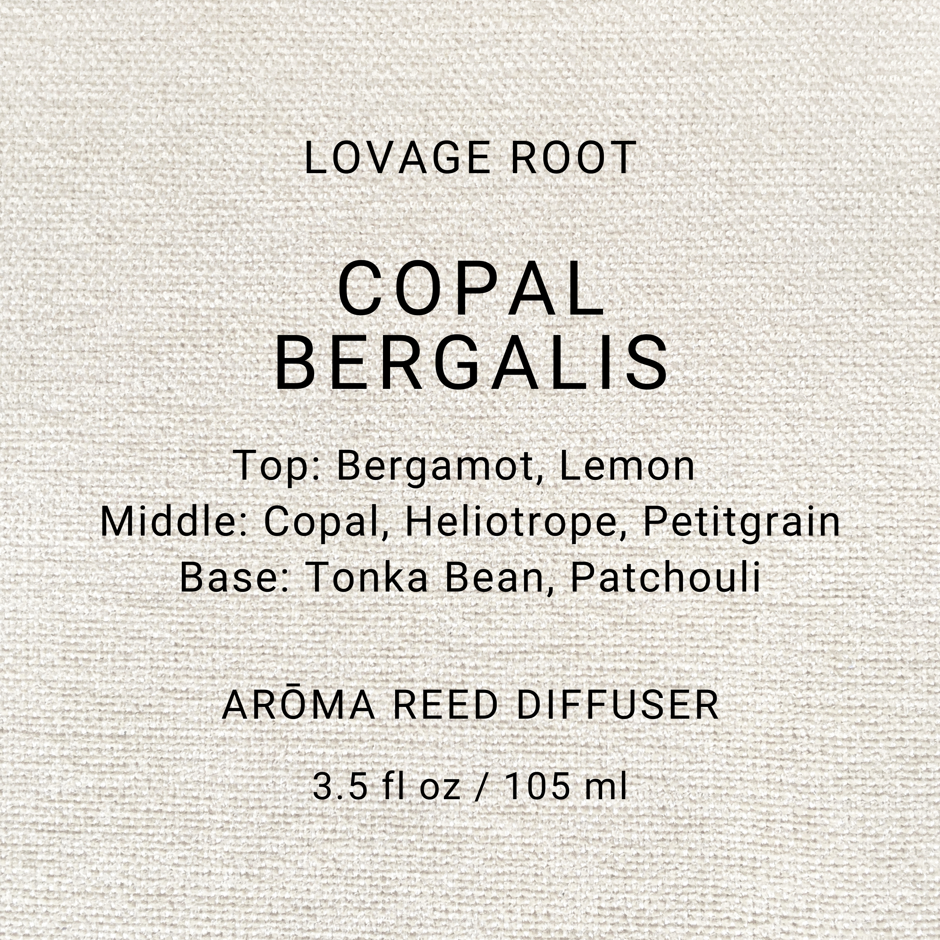Arōma Reed Diffuser-Copal Bergalis