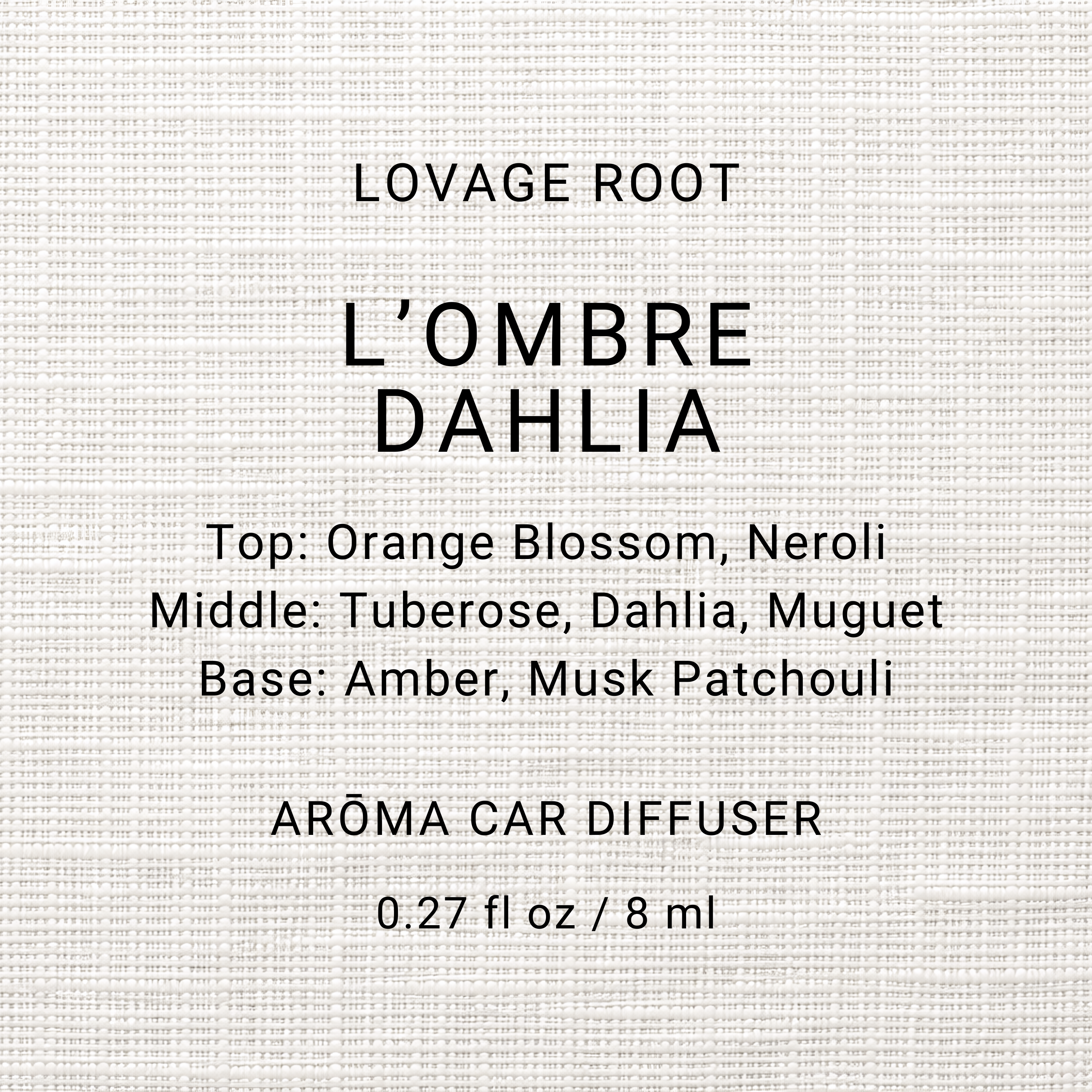 Arōma Car Diffuser-L'Ombre Dahlia
