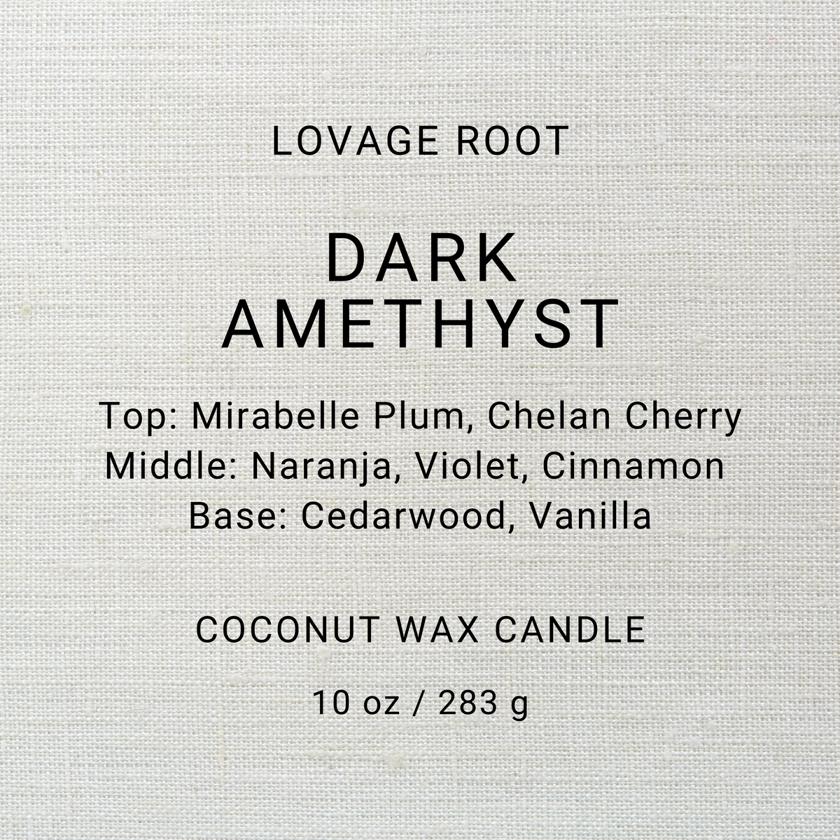 Coconut Wax Candle-Dark Amethyst