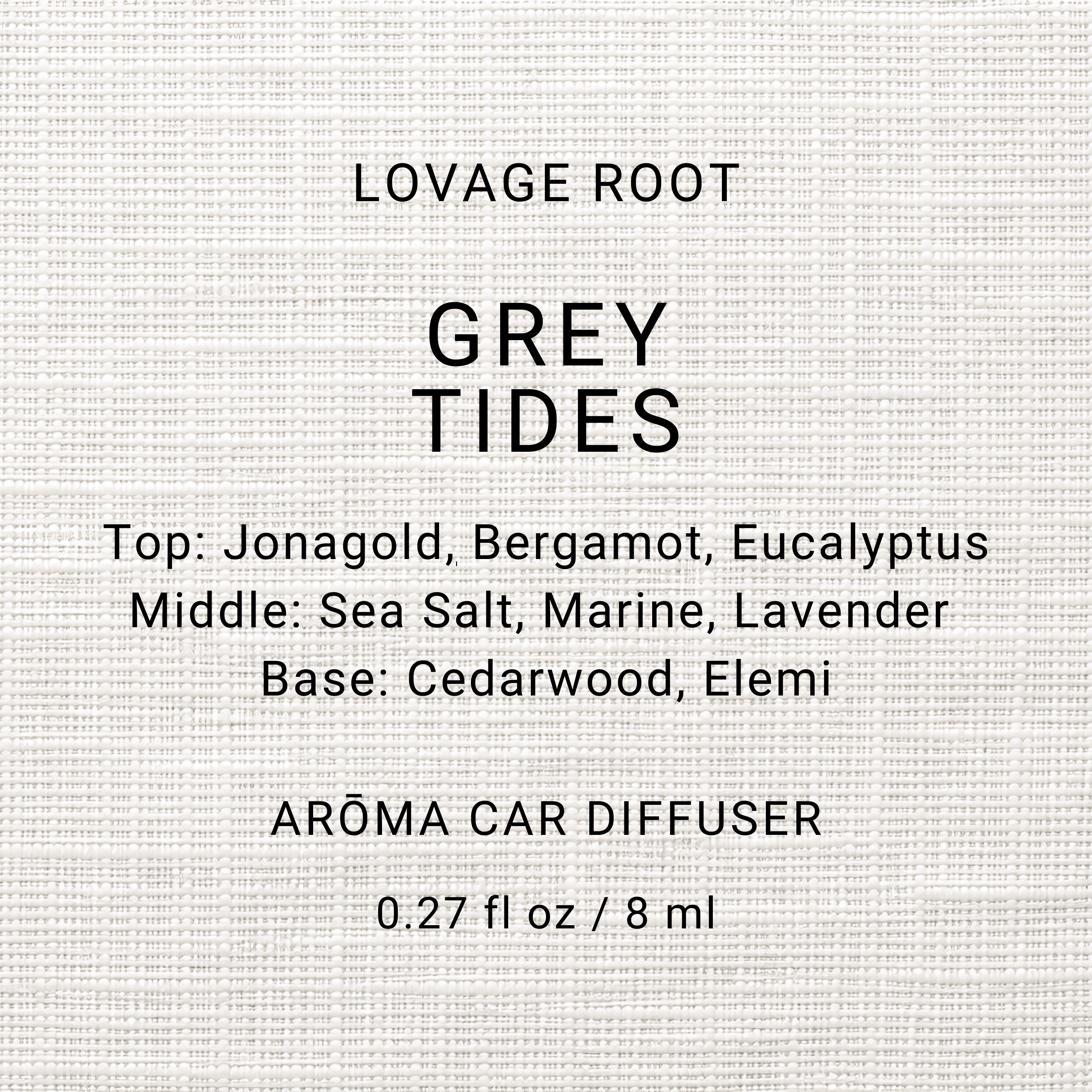 Arōma Car Diffuser-Grey Tides