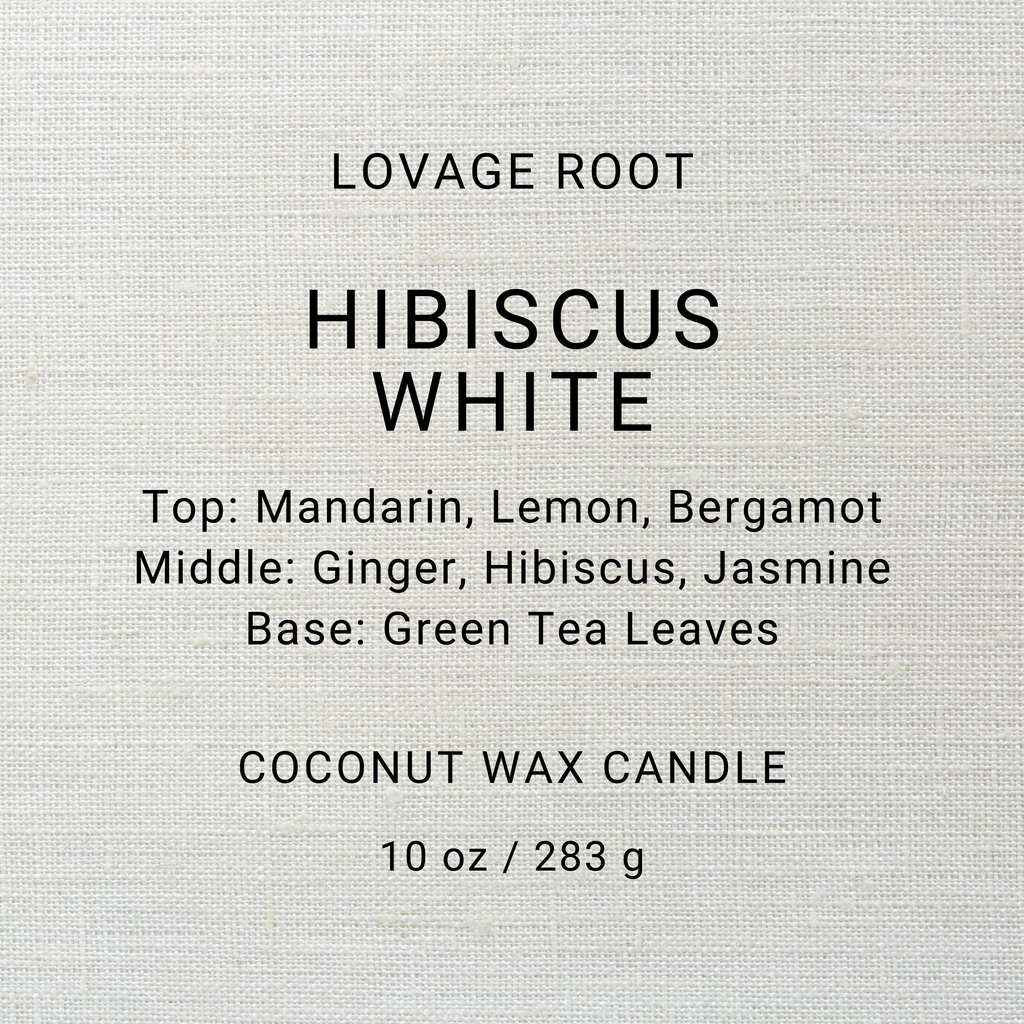 Coconut Wax Candle-Hibiscus White