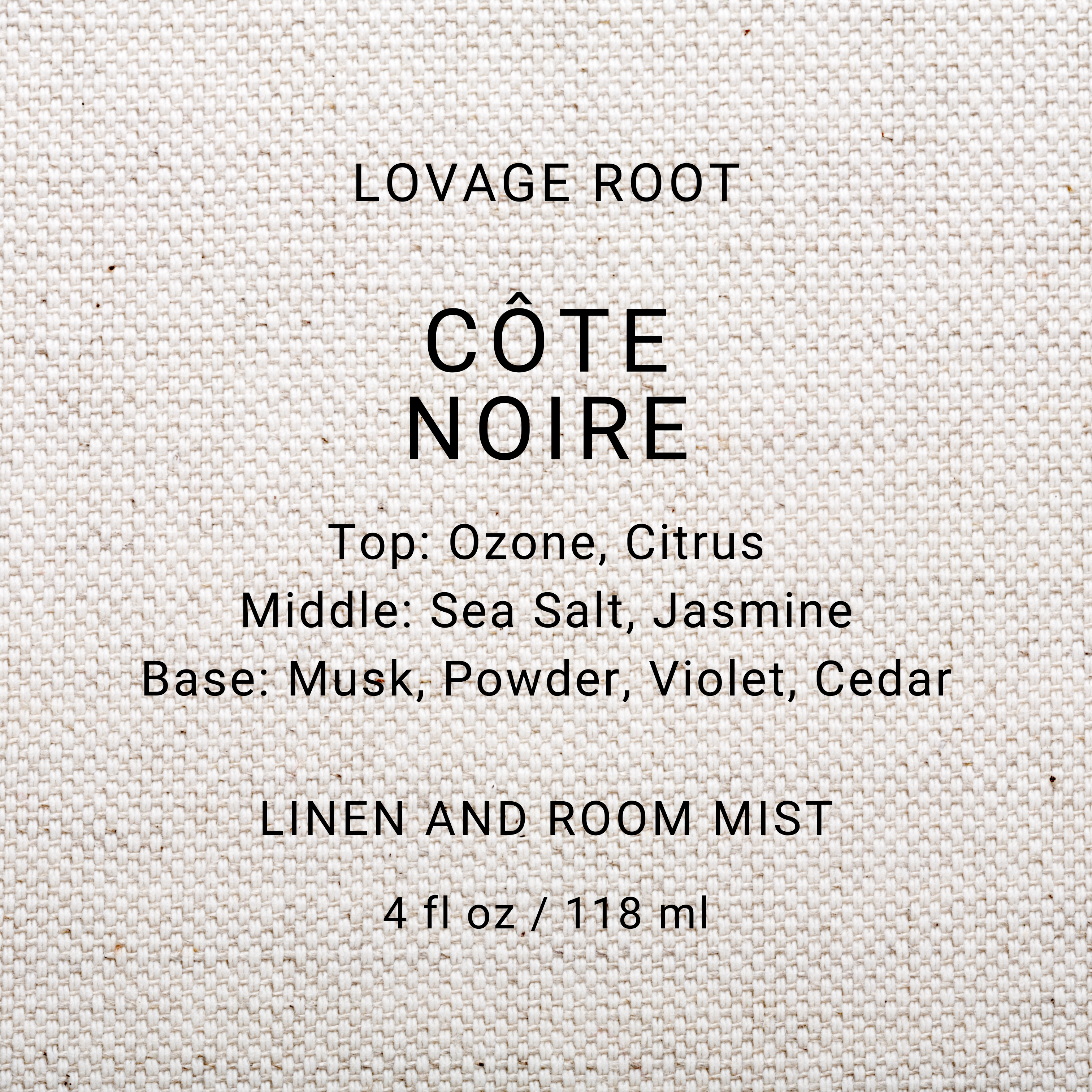Linen and Room Mist-Côte Noire