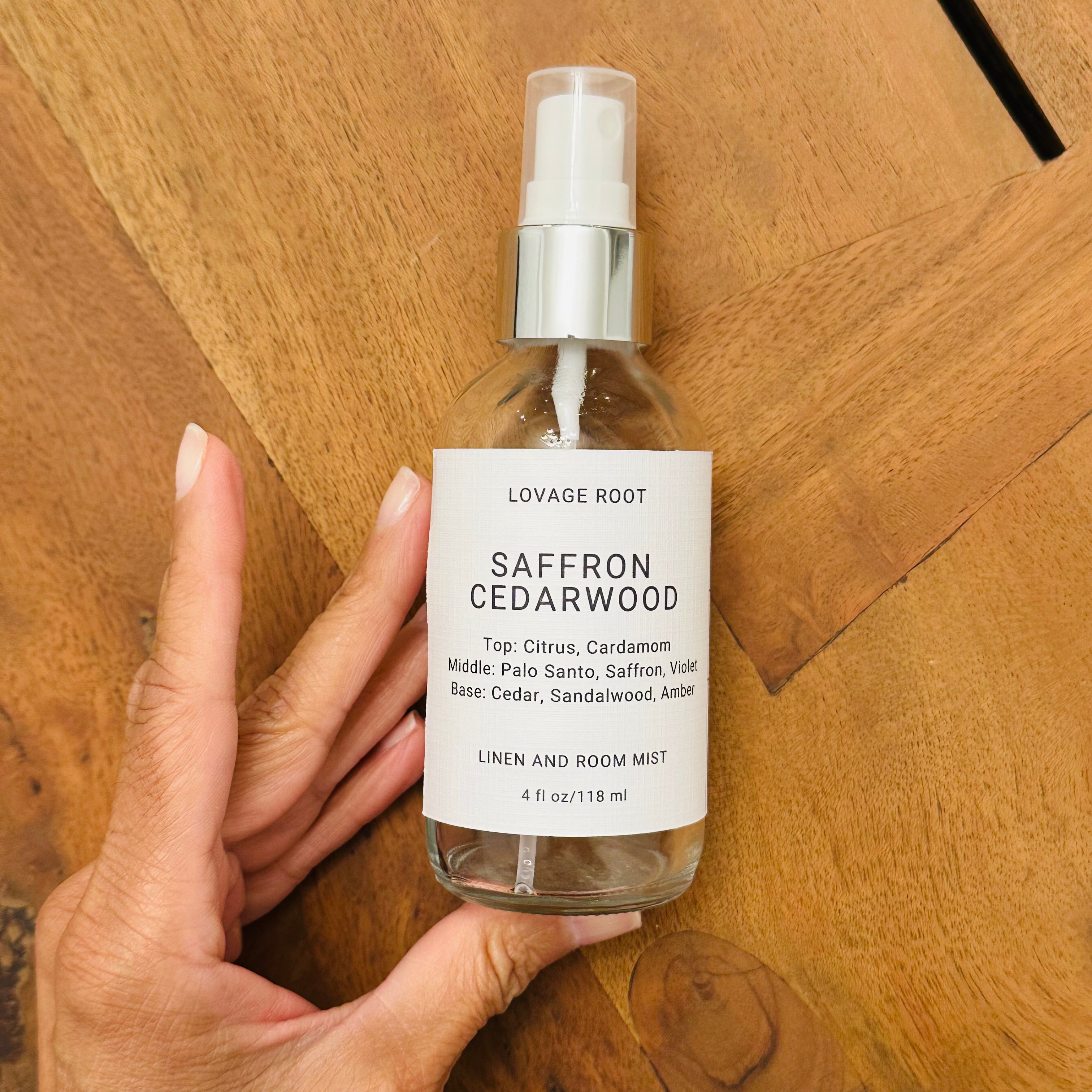 Linen and Room Mist-Saffron Cedarwood