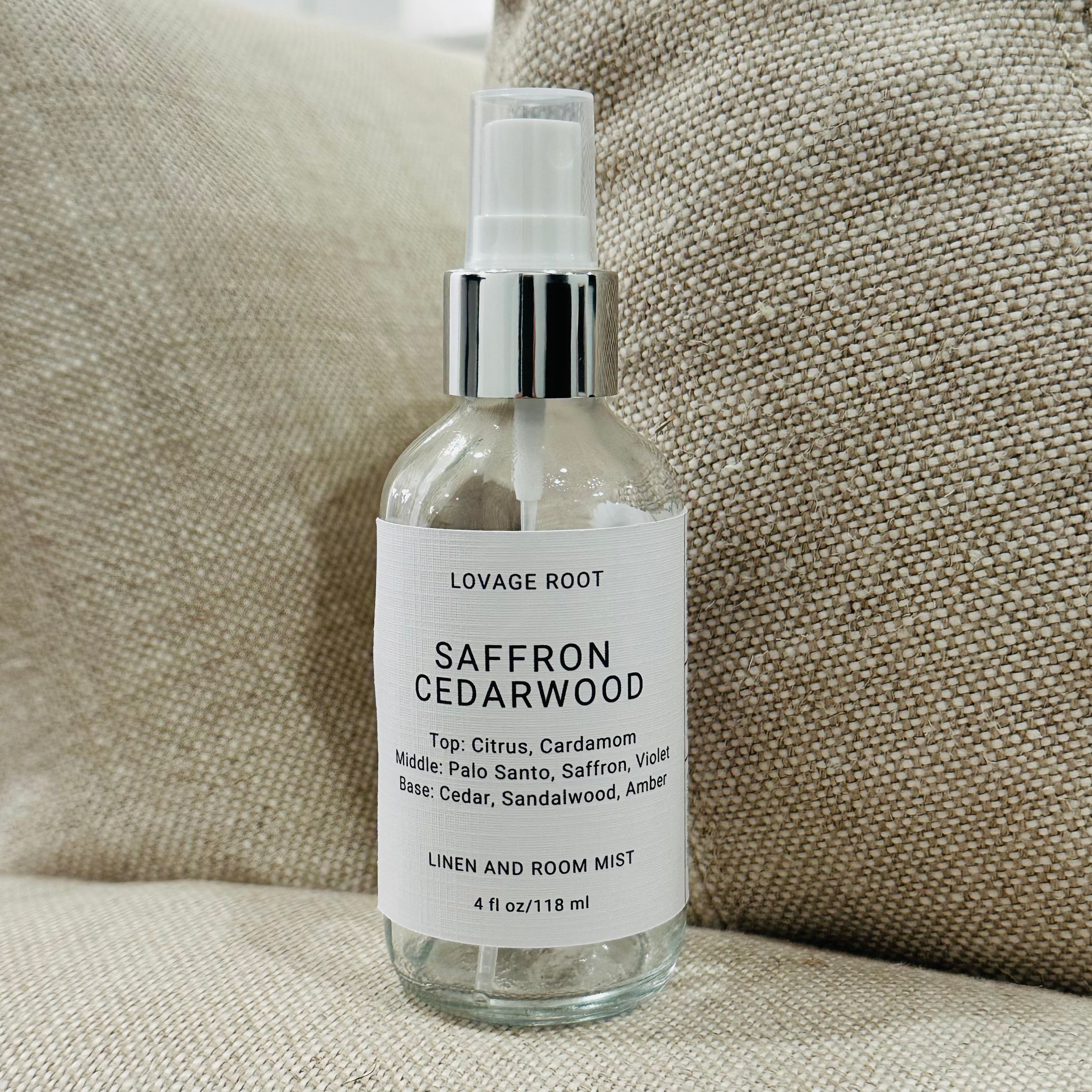 Linen and Room Mist-Saffron Cedarwood