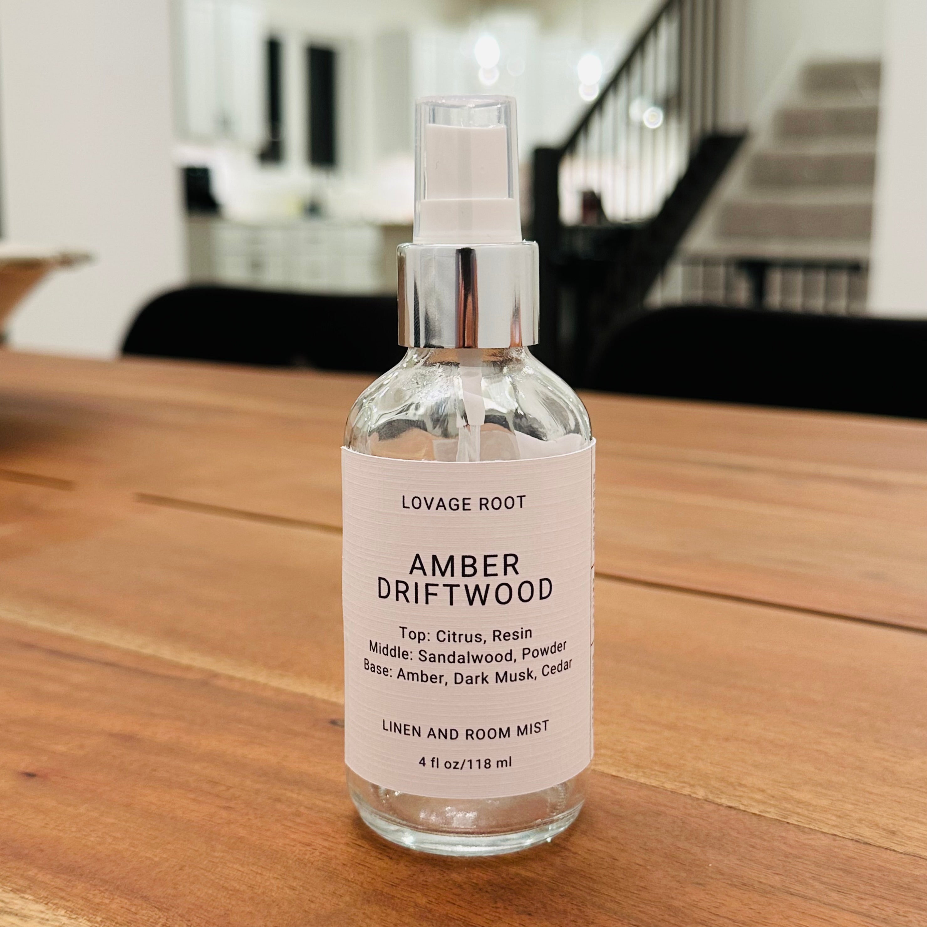 Linen and Room Mist-Amber Driftwood