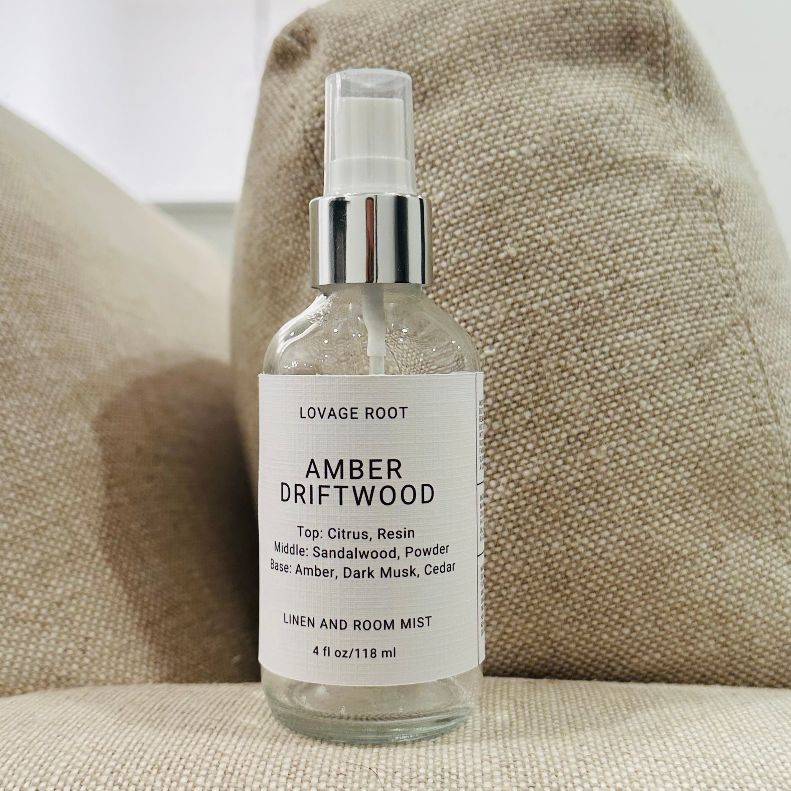Linen and Room Mist-Amber Driftwood