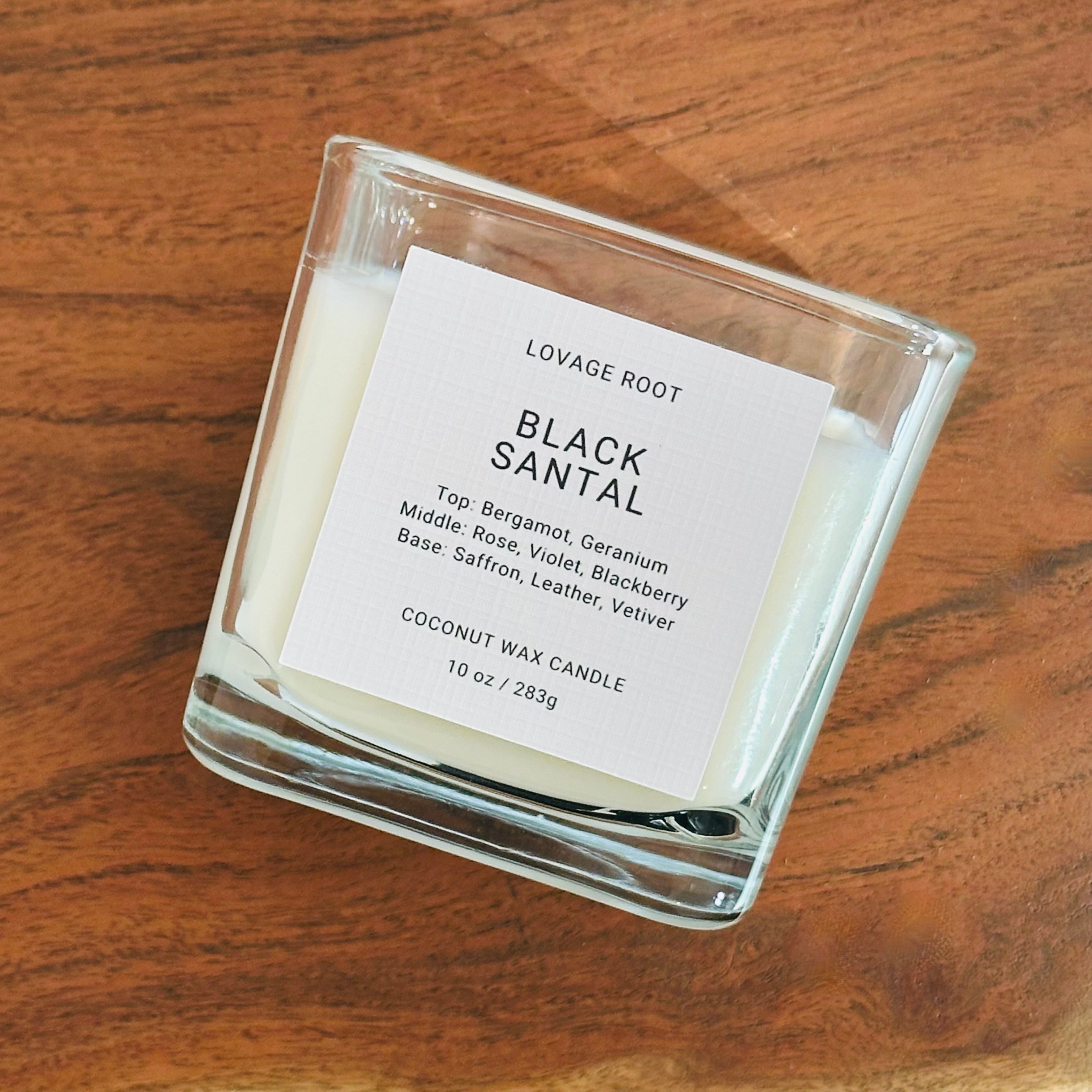 Coconut Wax Candle-Black Santal