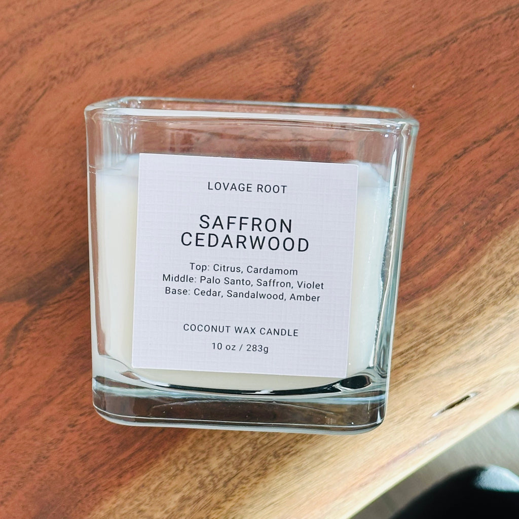 Coconut Wax Candle-Saffron Cedarwood