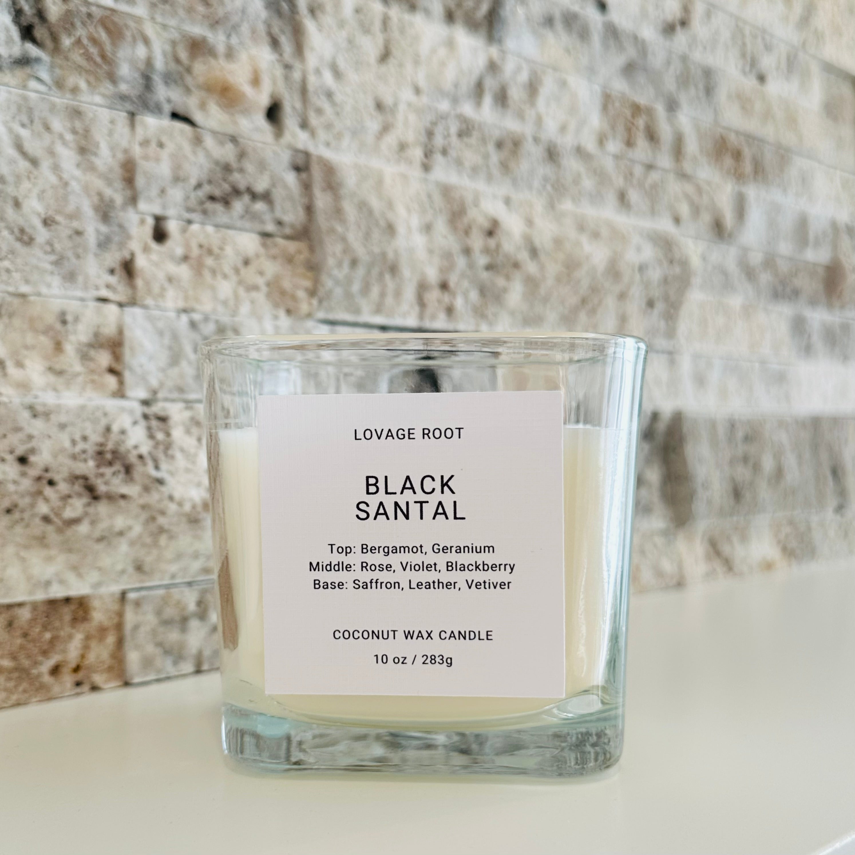Coconut Wax Candle-Black Santal