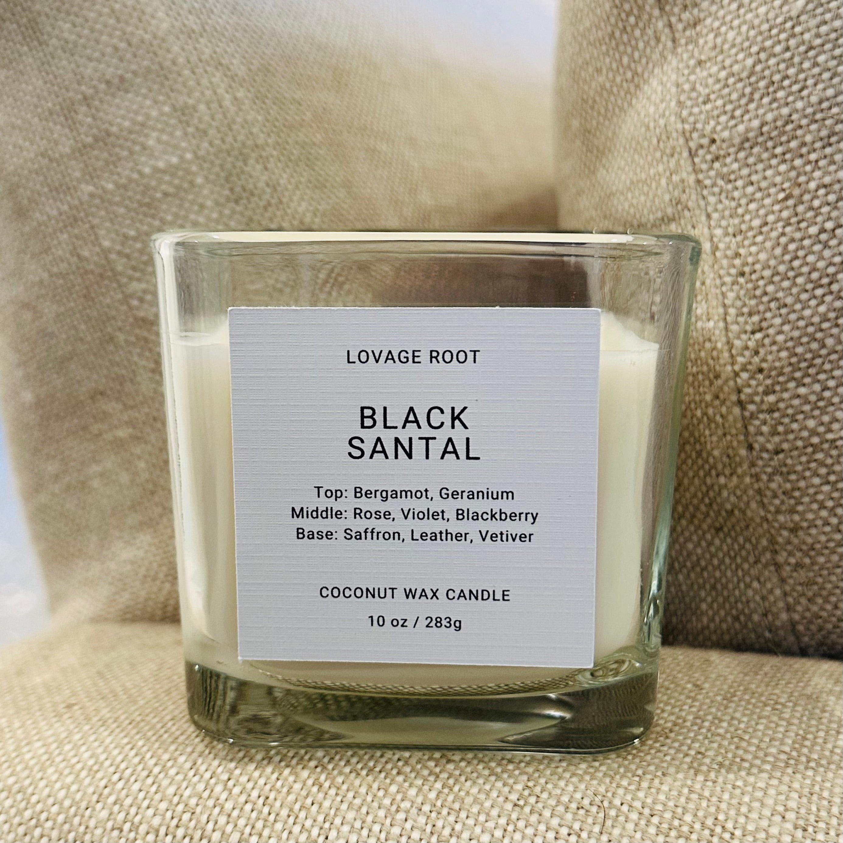 Coconut Wax Candle-Black Santal