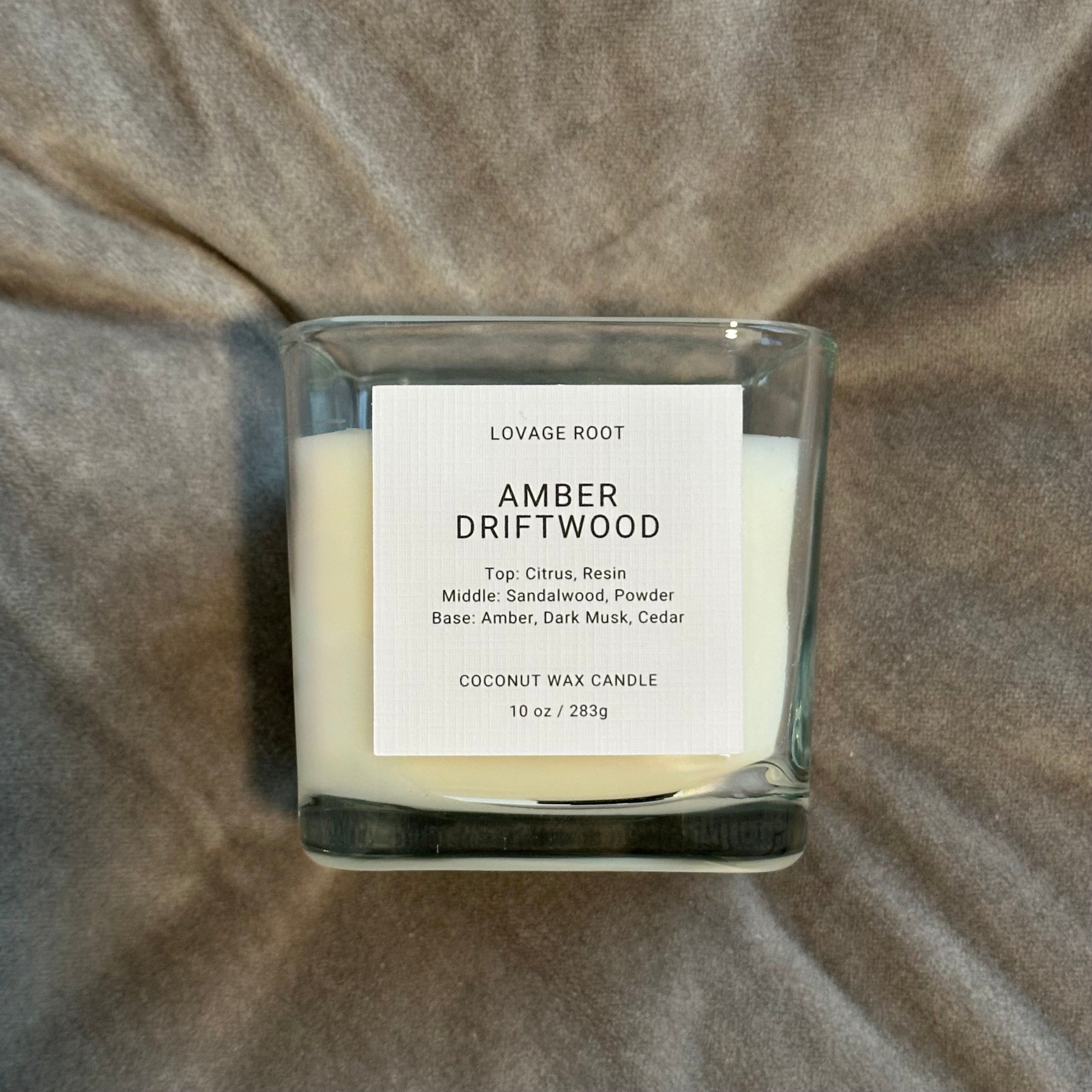 Coconut Wax Candle-Amber Driftwood