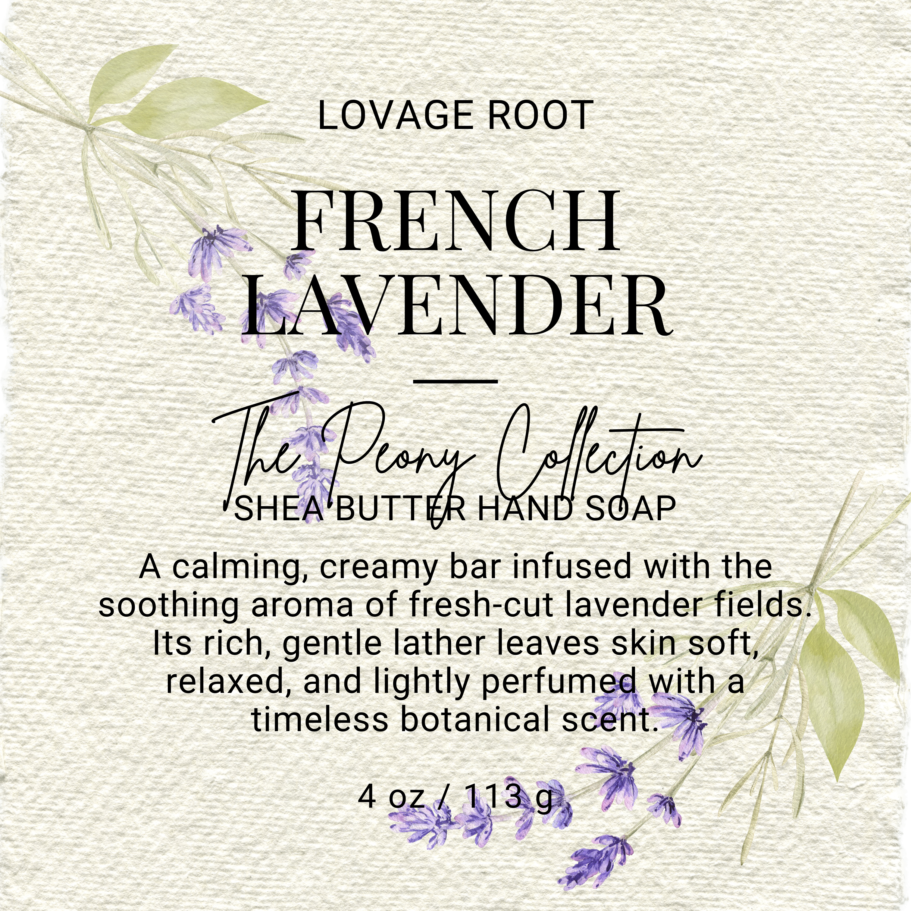 Peony Hand Cleansing Bar-French Lavender