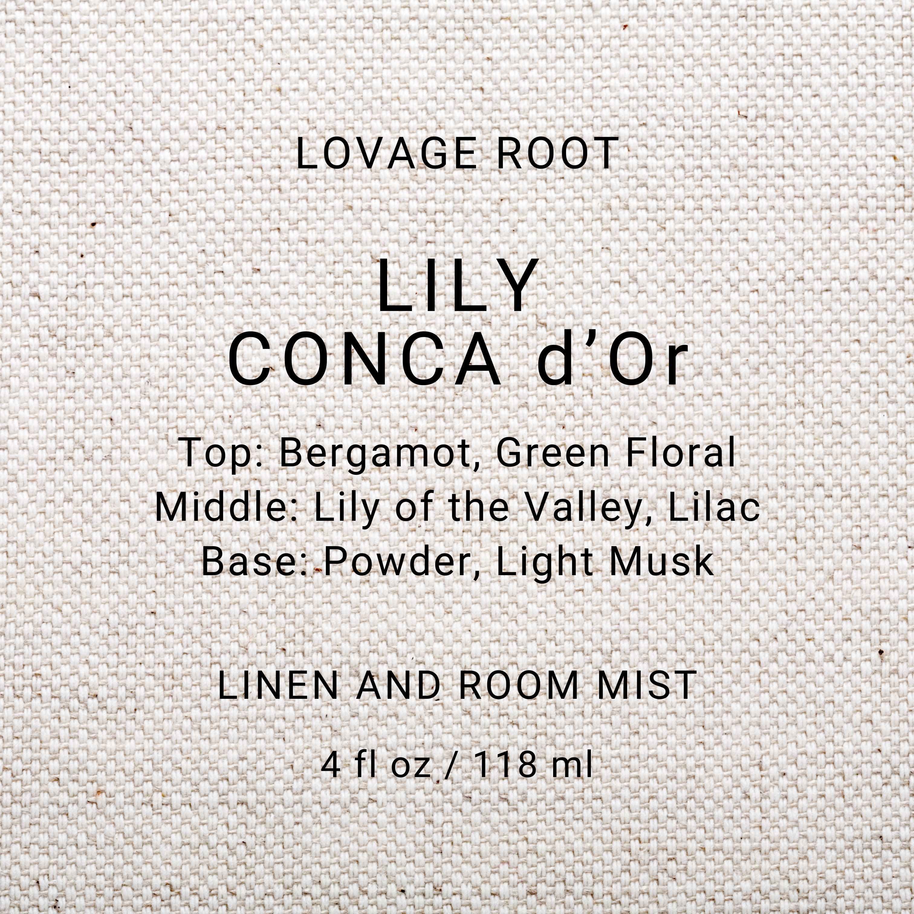Linen and Room Mist-Lily Conca d'Or