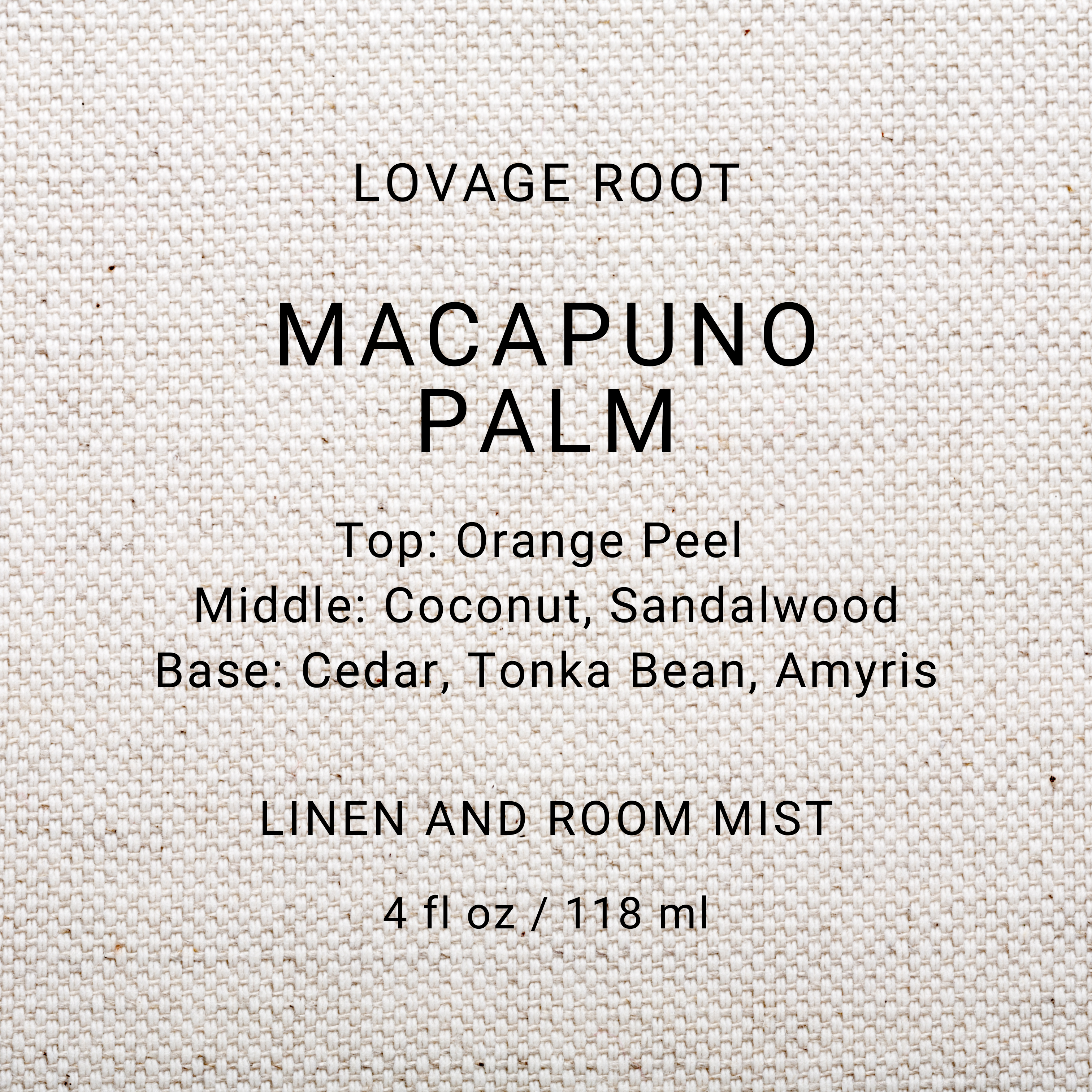 Linen and Room Mist-Macapuno Palm
