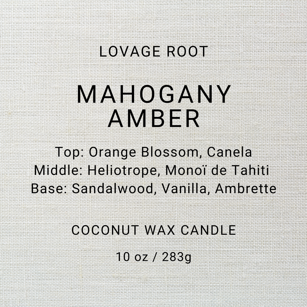 Coconut Wax Candle-Mahogany Amber