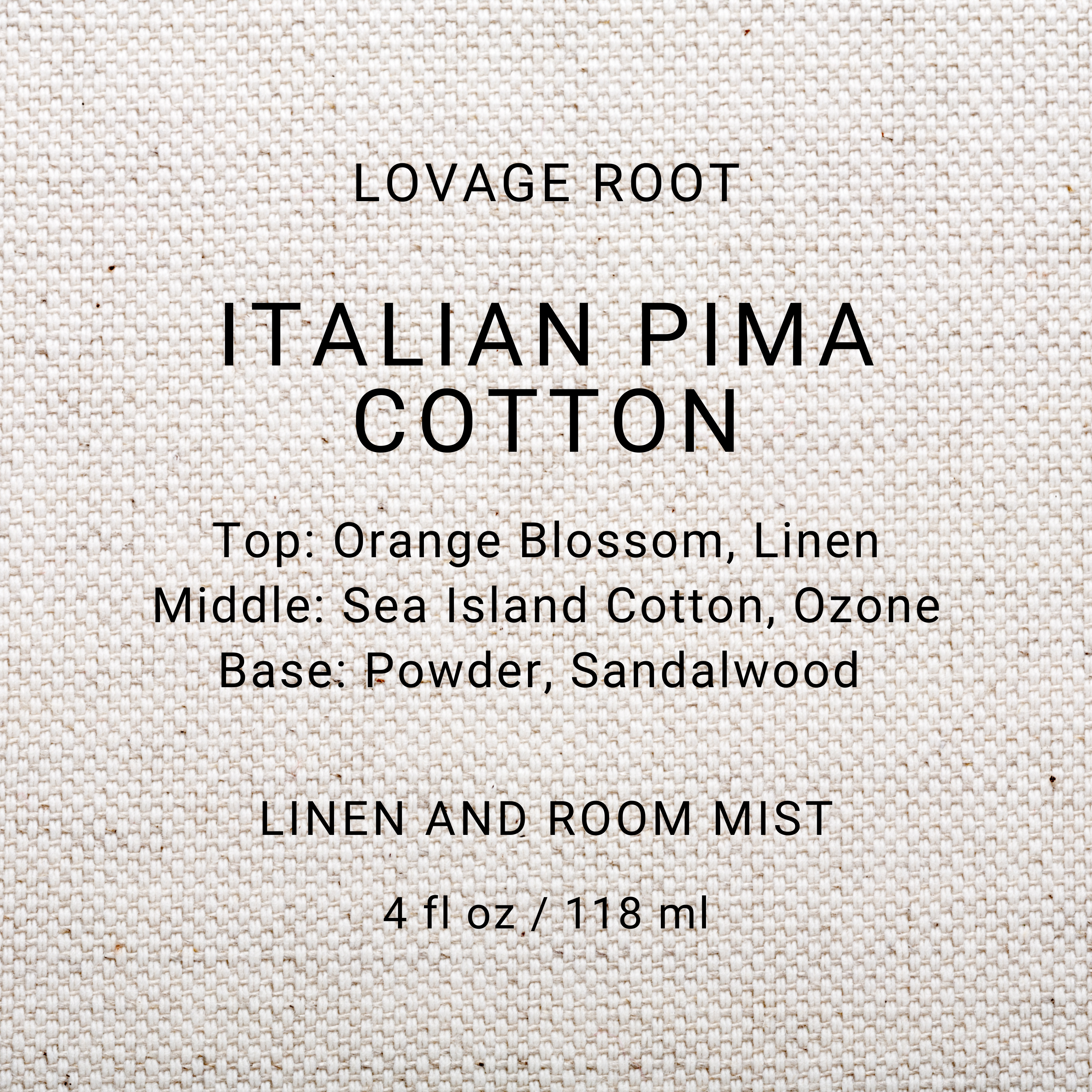 Linen and Room Mist-Italian Pima Cotton