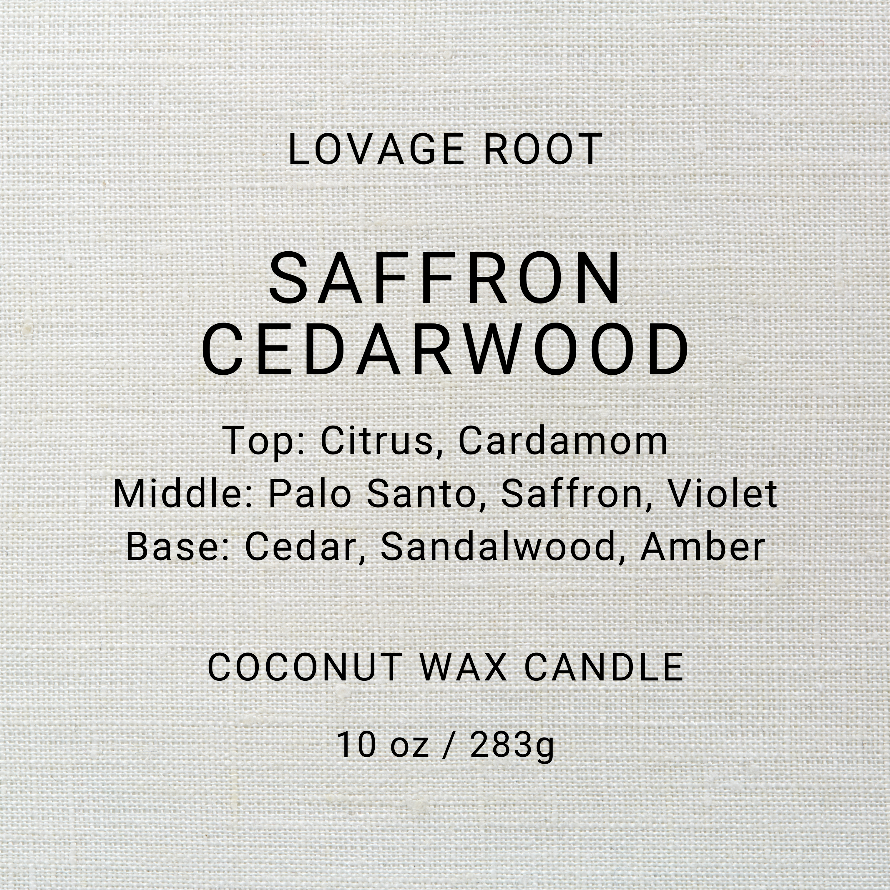 Coconut Wax Candle-Saffron Cedarwood