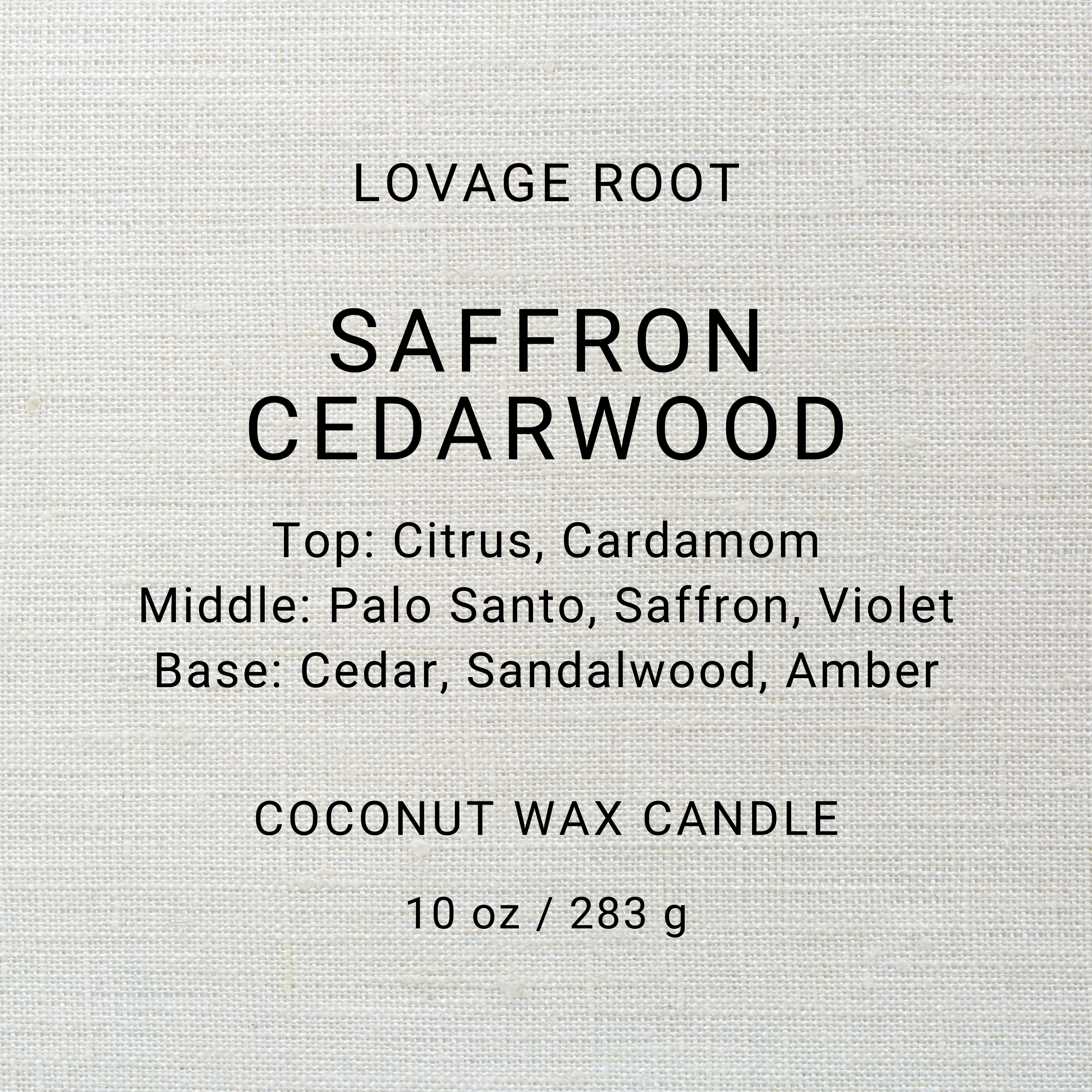 Coconut Wax Candle-Saffron Cedarwood