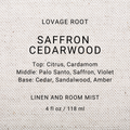 Linen and Room Mist-Saffron Cedarwood