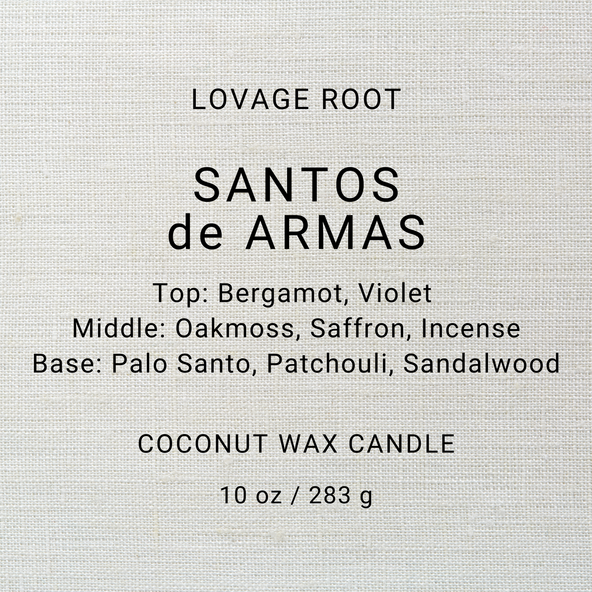 Coconut Wax Candle-Santos de Armas