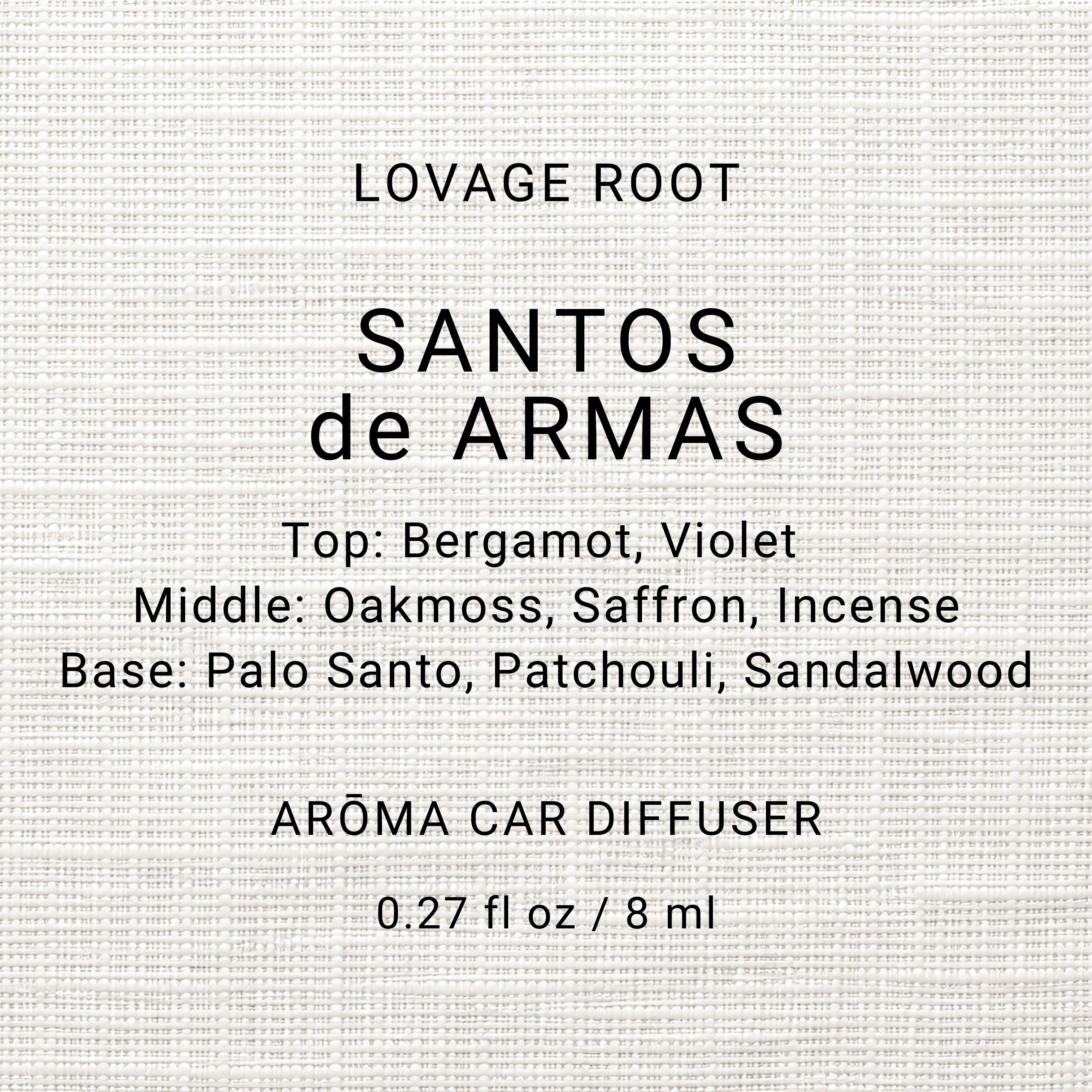 Arōma Car Diffuser-Santos de Armas