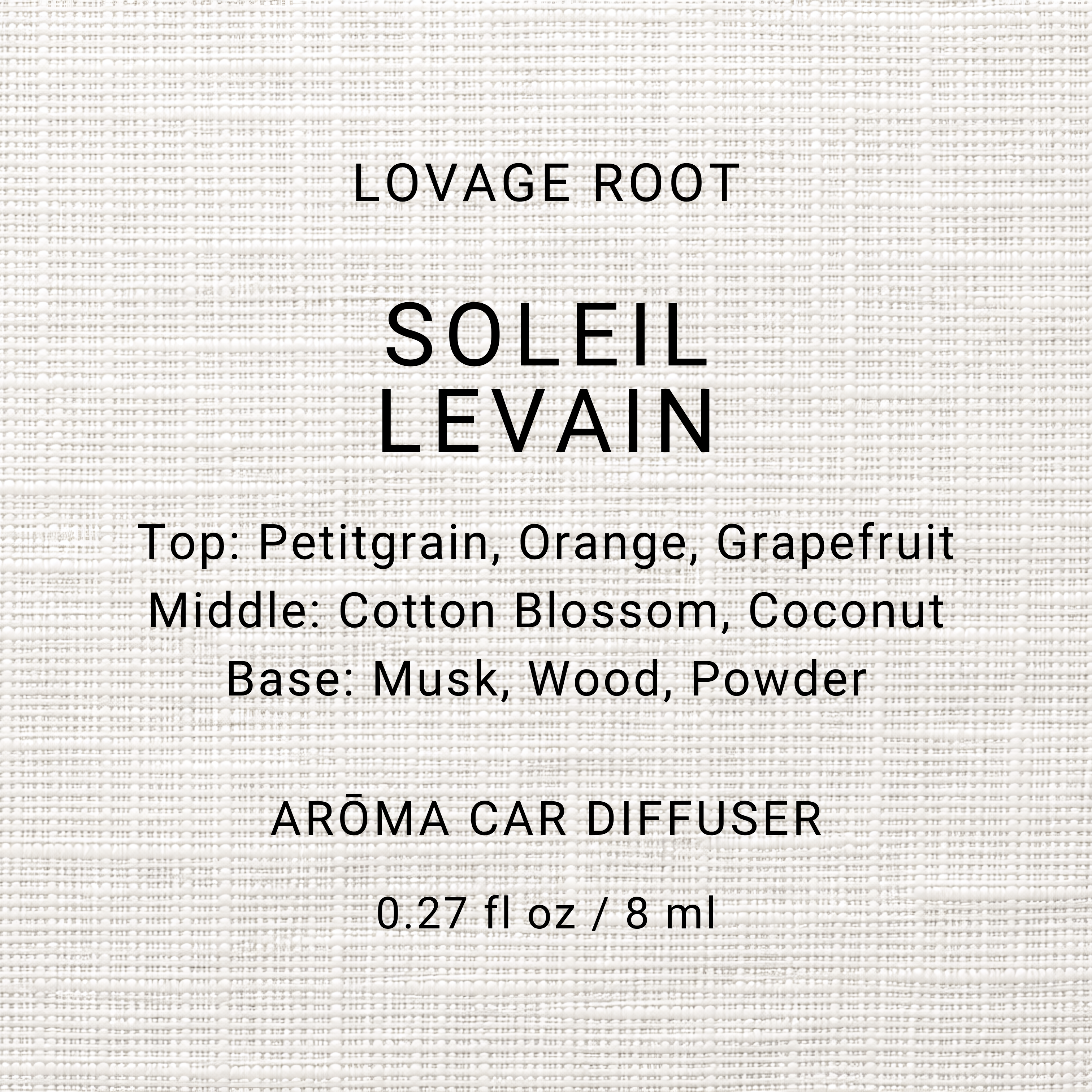 Arōma Car Diffuser-Soleil Levain