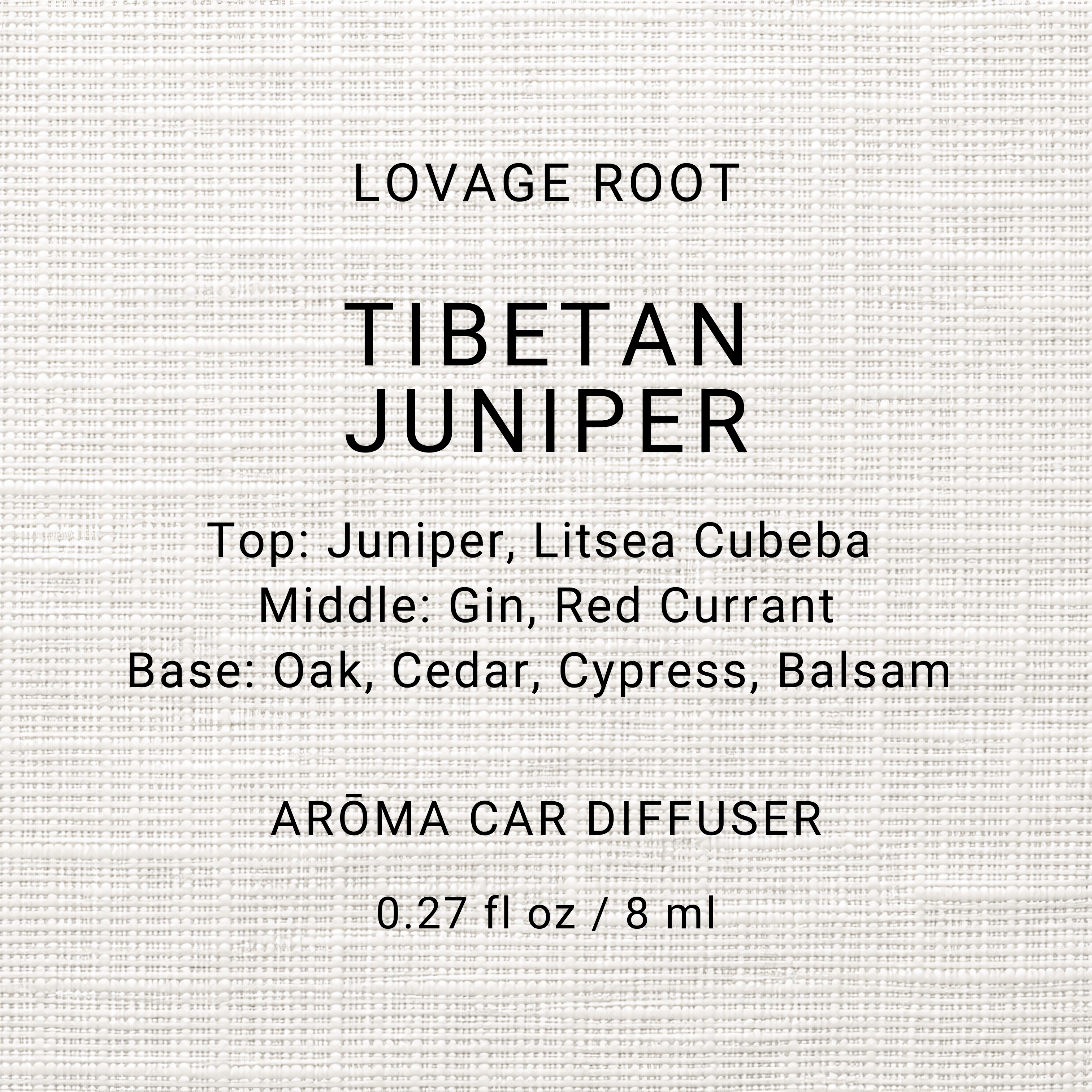 Arōma Car Diffuser-Tibetan Juniper