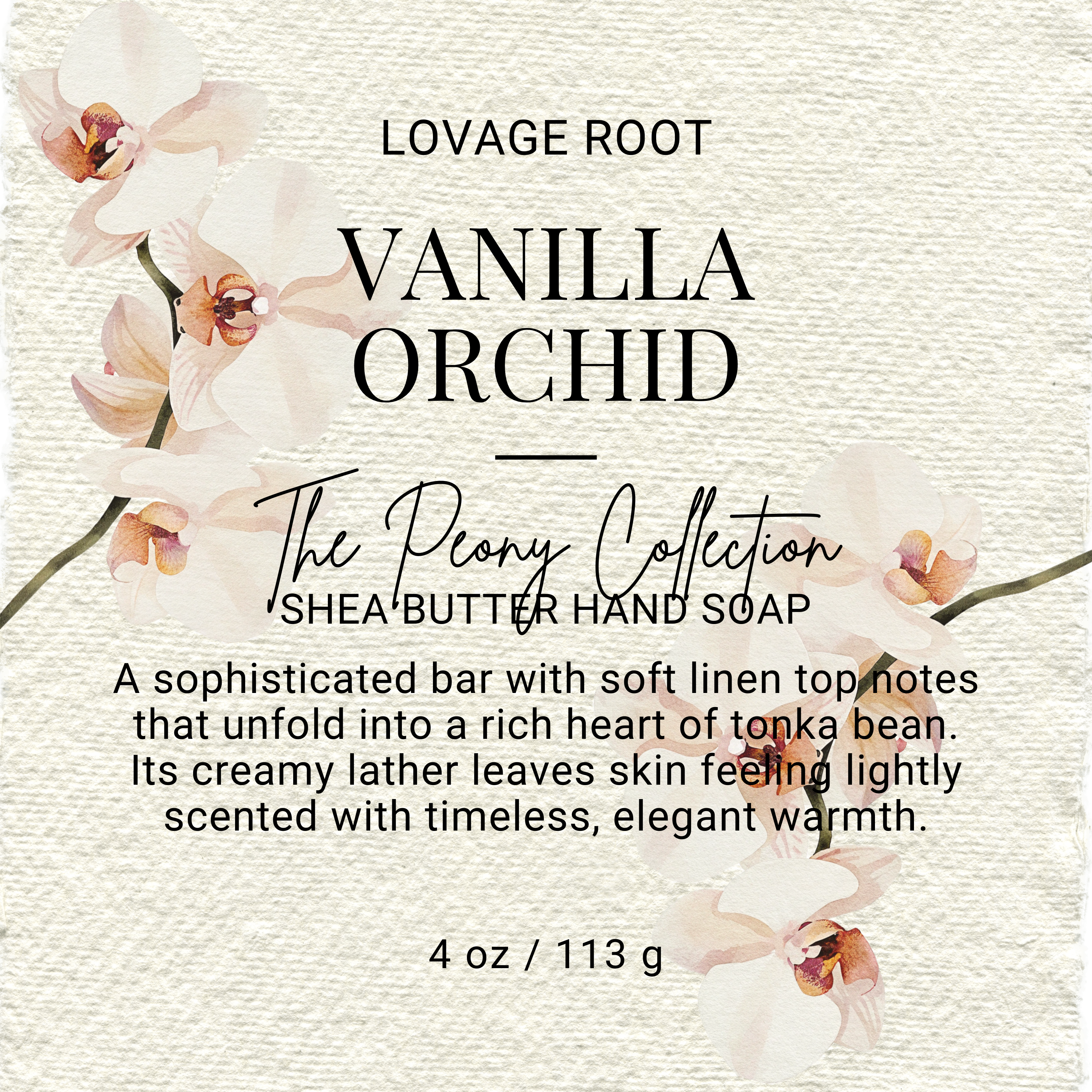 Peony Hand Cleansing Bar-Vanilla Orchid