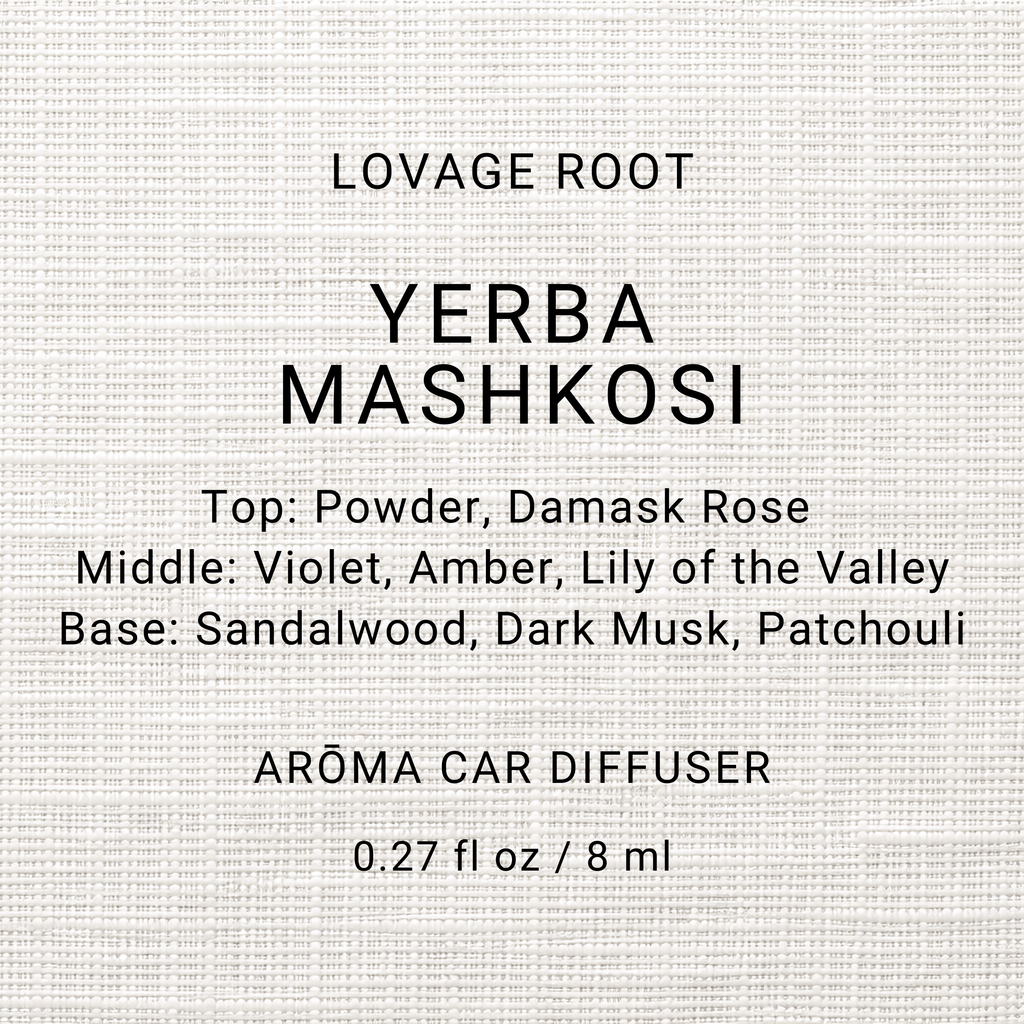 Arōma Car Diffuser-Yerba Mashkosi