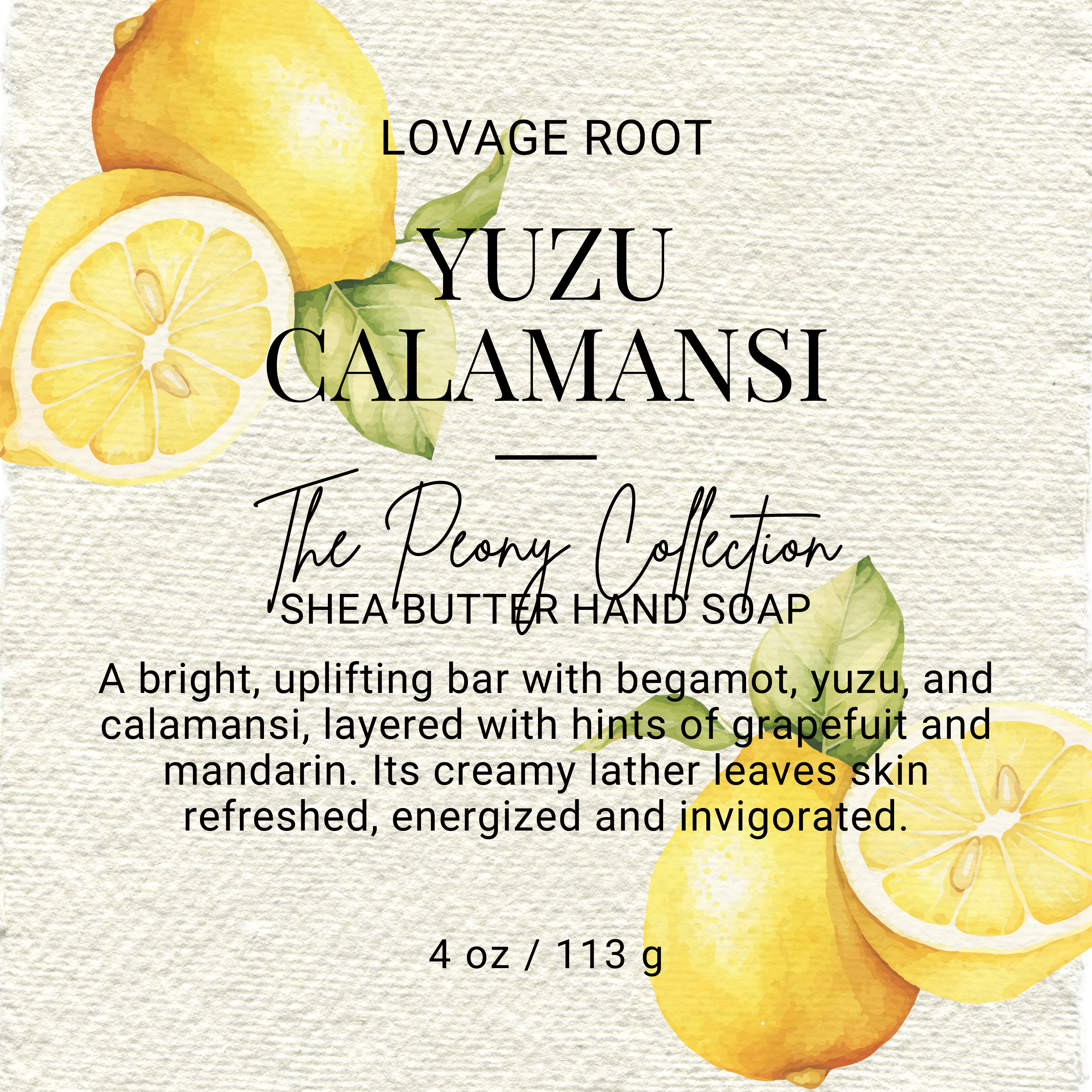 Peony Hand Cleansing Bar-Yuzu Calamansi
